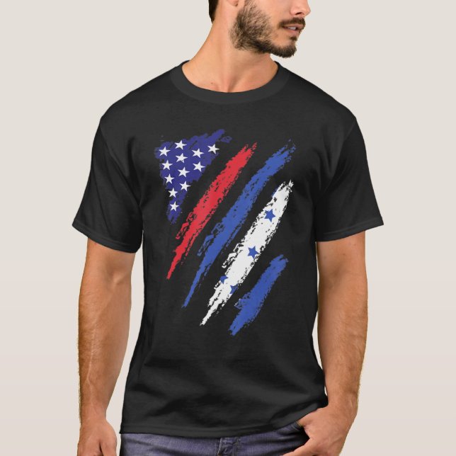 Camiseta Patrimônio Patriótico dos EUA - Bandeira Crescente (Frente)