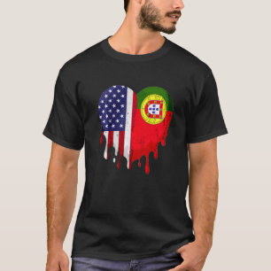 Camiseta Patrimônio Português Americano Mês Portugal Bandei