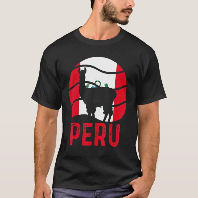 Camiseta Patrimônio Raiz Peruana Bandeira Nacional do Peru  (Frente)
