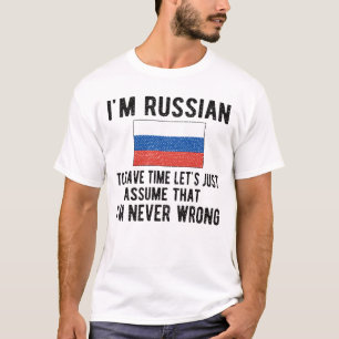 Camiseta Patrimônio Russo Orgulhoso Rússia Arrasta Bandei