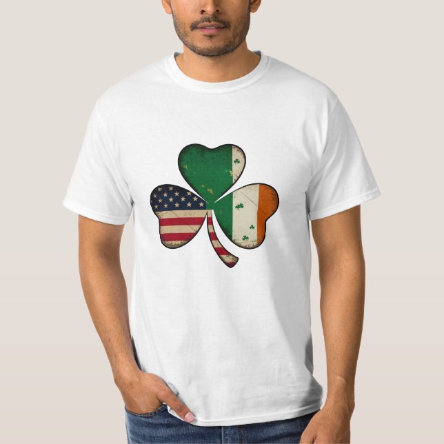 Camiseta "Patrimônio Sortudo" 🍀 🇺 🇸 🇮 🇪 (Frente)