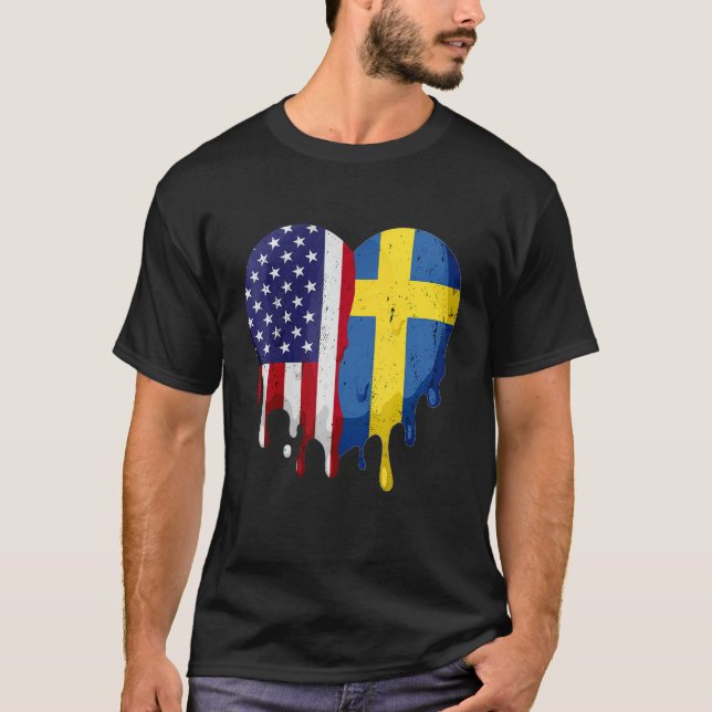 Camiseta Patrimônio Sueco Americano Sinalizador de Suecia M (Frente)