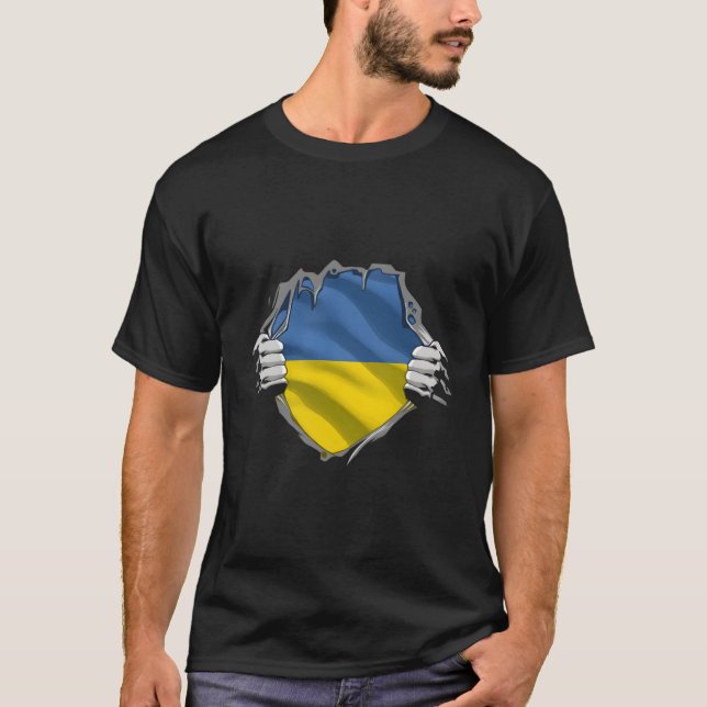 Camiseta Patrimônio Super Ucraniano Orgulhoso Ucrânia Arras (Frente)