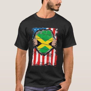 Camiseta Patrimônio Terrestre Americano jamaicano Jamaica B