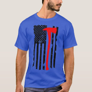 Camiseta Patriot Ax Thin Red Line Bandeira Americana