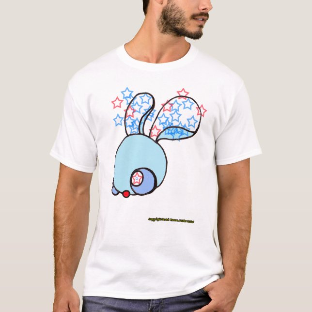 Camiseta Patriot Bunny em Branco (Frente)