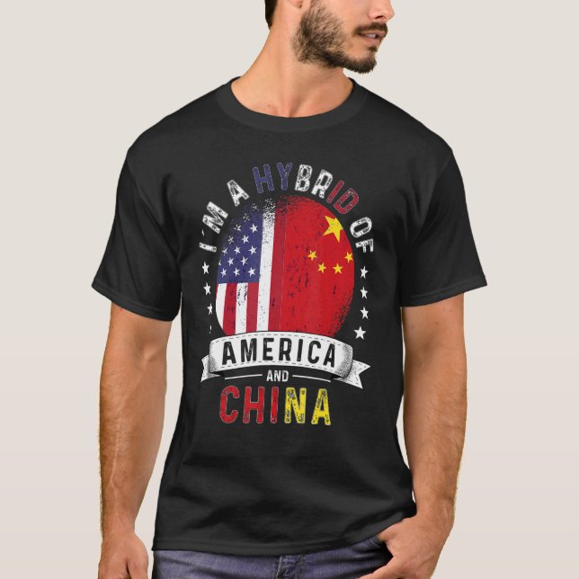 Camiseta Patriot Chinês dos EUA Bandeira Chinês Americano (Frente)
