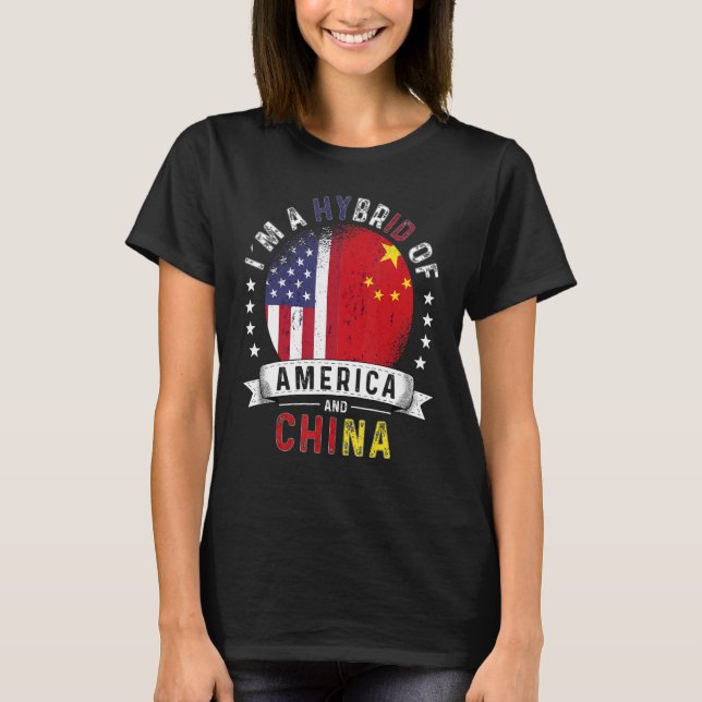 Camiseta Patriot Chinês dos EUA Bandeira Chinês Americano (Frente)