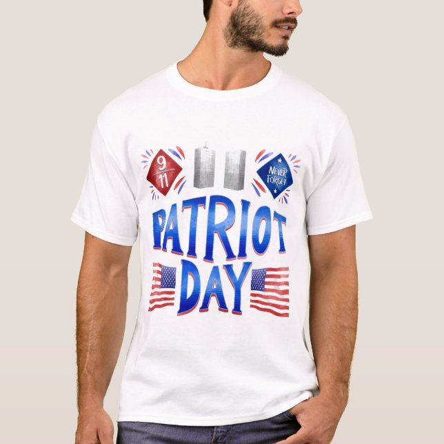 Camiseta Patriot Day 9.11.2001 N'oubliez jamais le 11 septe (Frente)