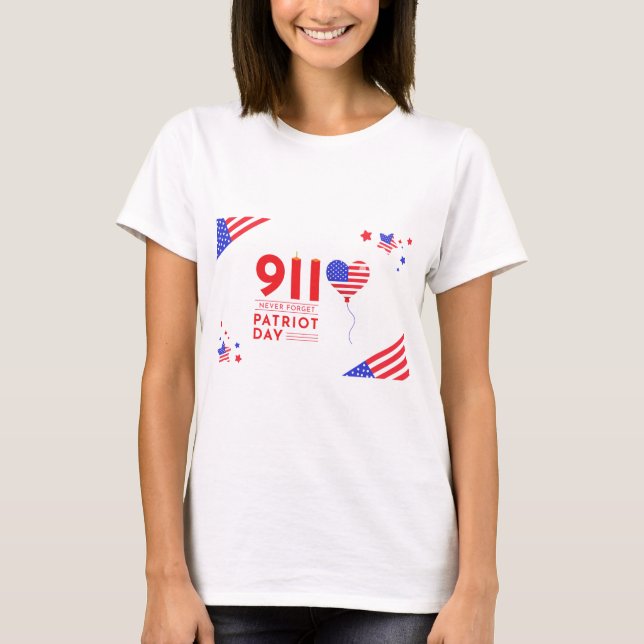 Camiseta Patriot Day 9.11.2001 N'oubliez jamais le 11 septe (Frente)