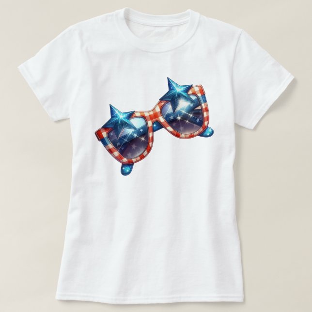 Camiseta Patriot Gingham Art (Frente do Design)