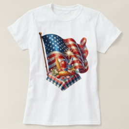Camiseta Patriot Gingham Art