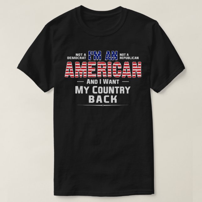 Camiseta Patriot I Am An American  (Frente do Design)