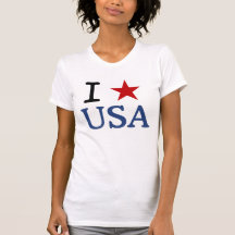 Patriot I Heart USA Red Star America I AMOR EUA