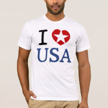 Patriot I HEART USA White Star America I AMOR USA