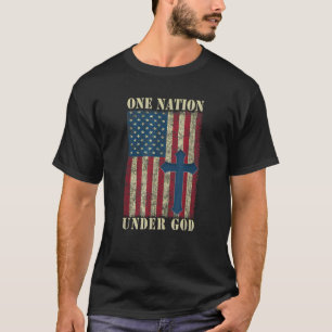 Camiseta Patriot One Nação Cristã dos EUA sob Deus