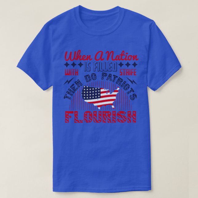 Camiseta Patriot Patriots Flourando com Greve (Frente do Design)