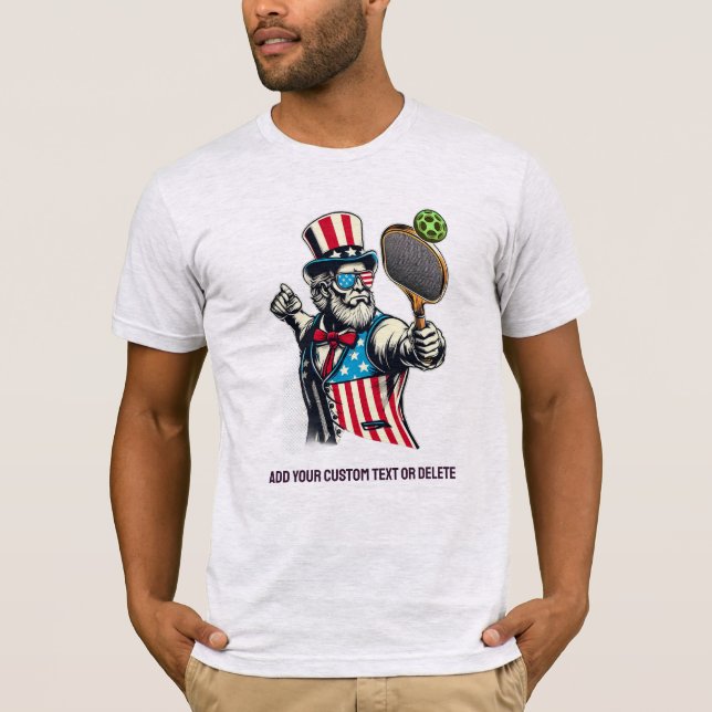 Camiseta Patriot Pickleball Pickleballer USA Flag (Frente)