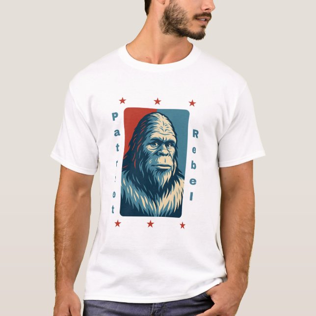 Camiseta Patriot Rebel: Bigfoot for President (Frente)