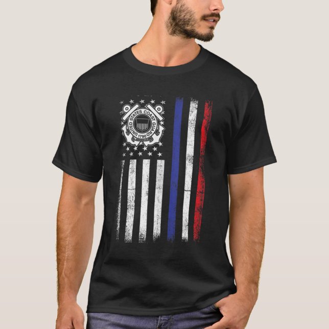 Camiseta Patriot US CoastGuard Coast Guarda 4 de julho Inde (Frente)