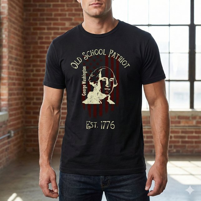 Camiseta Patriota à Moda Antiga (Criador carregado)