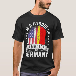 Camiseta Patriota Alemão Americano Cultivado Sinalizador Hu