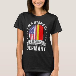 Camiseta Patriota Alemão Americano Cultivado Sinalizador Hu