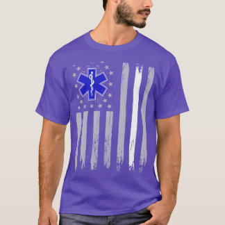 Camiseta Patriota Ambulante da Bandeira Americana paramédic