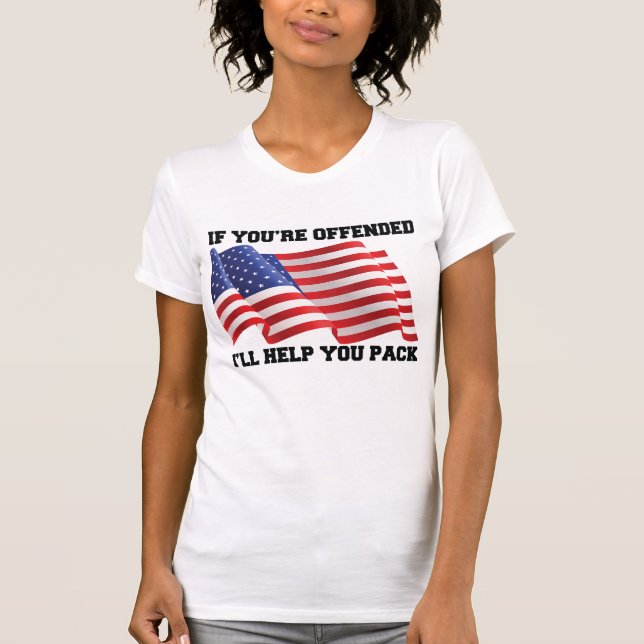 Camiseta patriota americano (Frente)