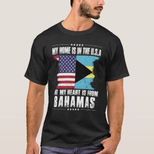 Camiseta Patriota Americano Bahamiano Crescido Orgulhoso La