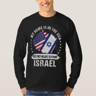 Camiseta Patriota Americano Bandeira de Israel Raiz America