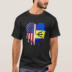 Camiseta Patriota Americano Barbadiano Crescido País Derret