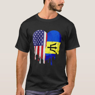 Camiseta Patriota Americano Barbadiano País Crescido Derret