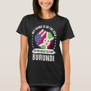Camiseta Patriota Americano Burundi Cultivado Orgulhoso Meu