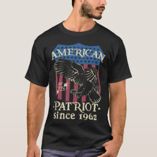 Camiseta Patriota Americano desde 1962 Orgulhoso Americano
