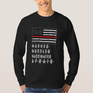 Camiseta Patriota Americano Desmascarado Unmuzzzzle Não Vac