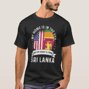 Camiseta Patriota Americano do Sri Lanka Crescido Orgulhoso