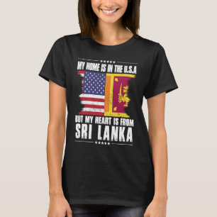 Camiseta Patriota Americano do Sri Lanka Cultivou Oração Or
