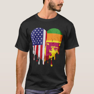Camiseta Patriota Americano do Sri Lanka Derreter o País Cr