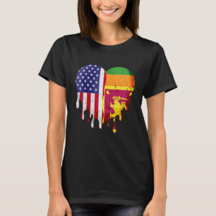 Camiseta Patriota Americano do Sri Lanka País Crescido Derr