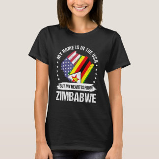 Camiseta Patriota Americano do Zimbábue cresceu Orgulhoso M