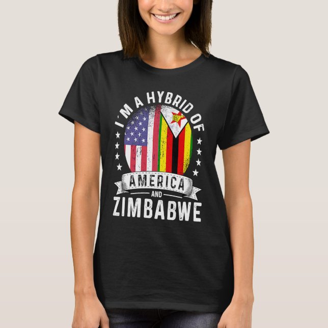 Camiseta Patriota Americano do Zimbábue Cultivou o Humor da (Frente)