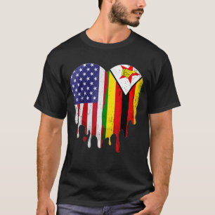 Camiseta Patriota Americano do Zimbábue Derretendo País Cre