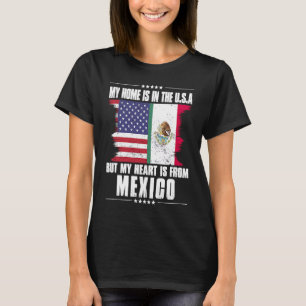 Camiseta Patriota Americano Mexicano Crescido Orgulhoso Lar