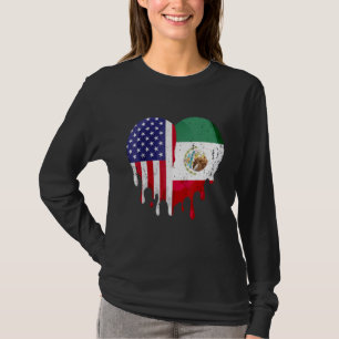 Camiseta Patriota Americano Mexicano Crescido País Derreten