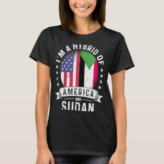 Camiseta Patriota Americano Sudanês Cultivado Sinalizador H