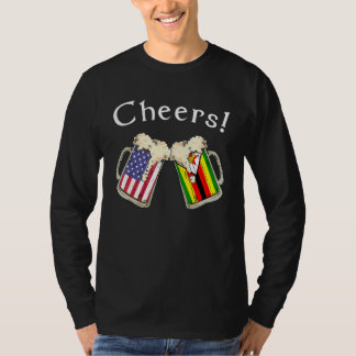 Camiseta Patriota Americano Zimbabuano País Nascido Aplaud