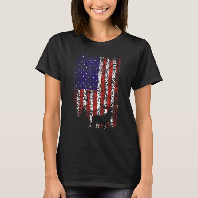 Camiseta Patriota Caça à Floresta de Caçadores dos EUA (Frente)