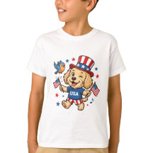 Patriota Cachorrinho EUA Dia da Independência
