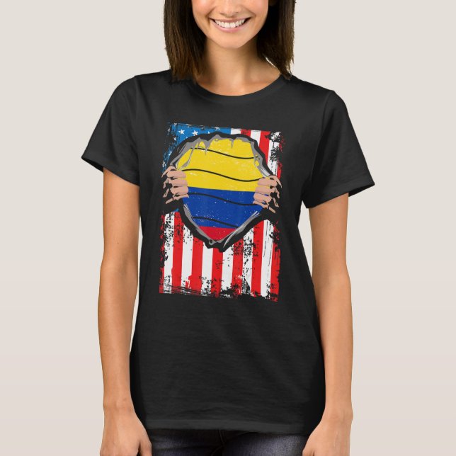 Camiseta Patriota Colombiano Americano Cultivo Colombiano B (Frente)